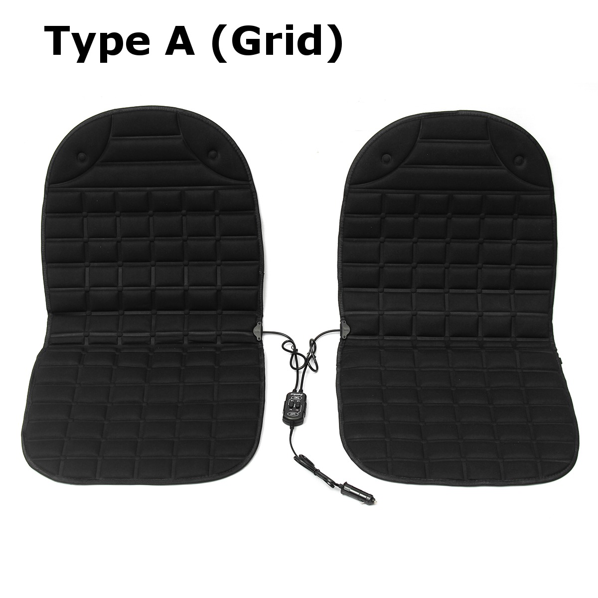 2PCS 12V Universal Fast Thicken Heated Car Seat Cushion Cover Electric Heater Winter Warmer Heating Pad