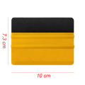 10pcs Yellow Plastic Felt Edge Squeegee 4 Inch for Car Vinyl Scraper Decal Applicator Tool 10A56