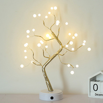 Copper Wire Touch Switch Control USB Charging Tree Shape Led Light 36leds 108leds Party Brightness DIY Firework Night Light