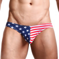 American Flag Man Sexy Cotton Mini Briefs Underwear Gay Bulge Enhancing Penis Pouch Panties Ropa Interior Masculina