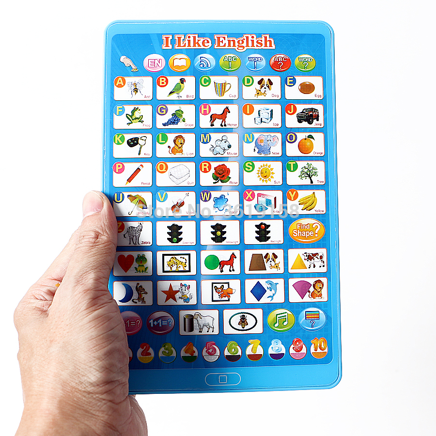 English ABC Words Numbers Animals Digital Tests Learning Machine Mini Pad Toy for Baby,Children's Educational Learning Music Toy