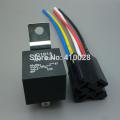 shhworldsea 1set =1pcs relay+1pcs reley socket car Auto Truck 12V 12 Volt DC 40A AMP Relay & Socket SPDT 5Pin