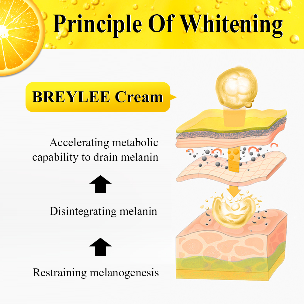 BREYLEE Vitamin C 20% VC Whitening Facial Cream Repair Fade Freckles Remove Dark Spots Melanin Remover Brightening Face Cream