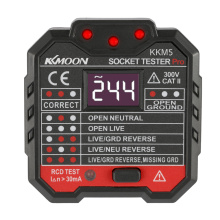 KKmoon KKM5 Digital Display Socket Detector Power Socket Wiring Detection Wall Plug Breaker Finder RCD Test Socket Tester