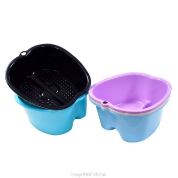 Plastic Large Foot Bath Spa Tub Basin Bucket for Soaking Feet Detox Pedicure Massage Portable S01 20 Dropship