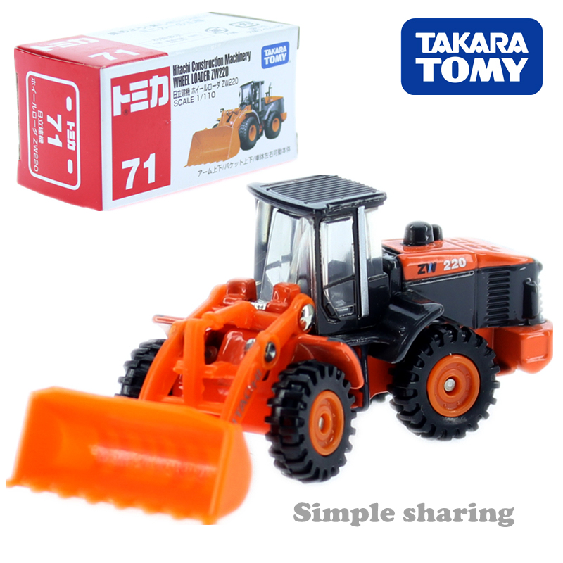 Takara Tomy TOMICA No.71 Hitachi Construction Machinery Mould Wheel Loader Zw220 Model Kit Diecast Miniature Minicar Toy
