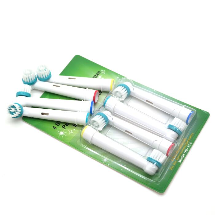 4 pcs for Oral B Original Genuine Dual Deep Clean Compatible for Cross Action Power Electric Replacement Toothbrush Heads