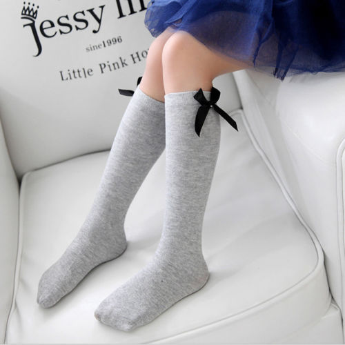 Baby Children Girls Toddler Bow Socks Soft Cotton Knee High Hosiery Tights Leg