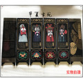 Exquisite antique lacquerware small screen decoration (Peking opera face)