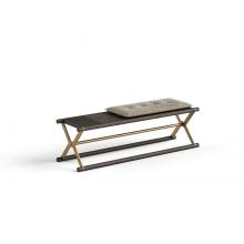Modern Footrest Stool Bench with Metal X Legs