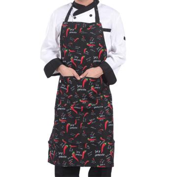 Adjustable Half-length Adult Apron Striped Hotel Restaurant Chef Waiter Apron Kitchen Cook Apron With 2 Pockets #BO