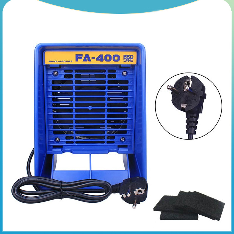 220V/110V FA-400 Solder iron Smoke Absorber ESD Fume Extractor Smoking Instrument with 5pcs free Activated Carbon Filter Sponge