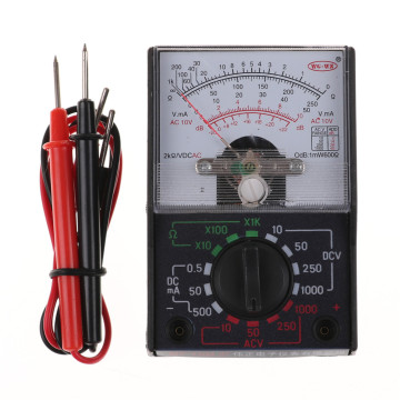 1 * MF-110A AC/DC 1000V Voltmeter 250mA Ammeter 1K Resistance Meter Analog Multimeter Tool