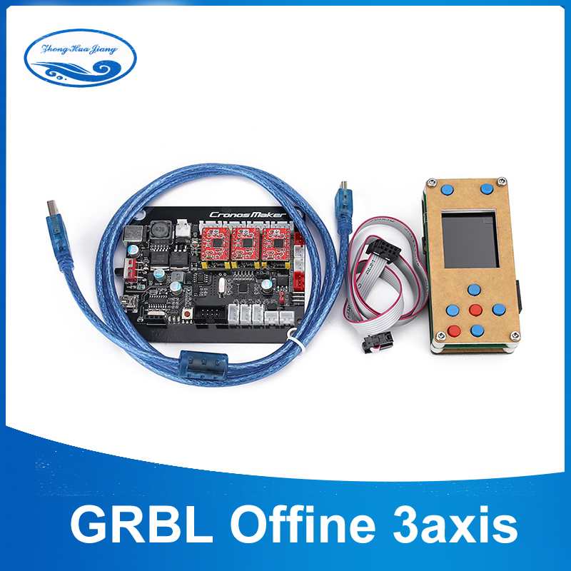 GRBL Offline Controller Board 3Axis Stepper Motor Double Y Axis USB Driver Board For 1610/2418/3018 Laser Engraving Machine Car