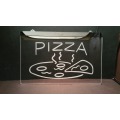OPEN Hot Pizza Cafe Restaurant NEW carving signs Bar LED Neon Sign vintage home decor