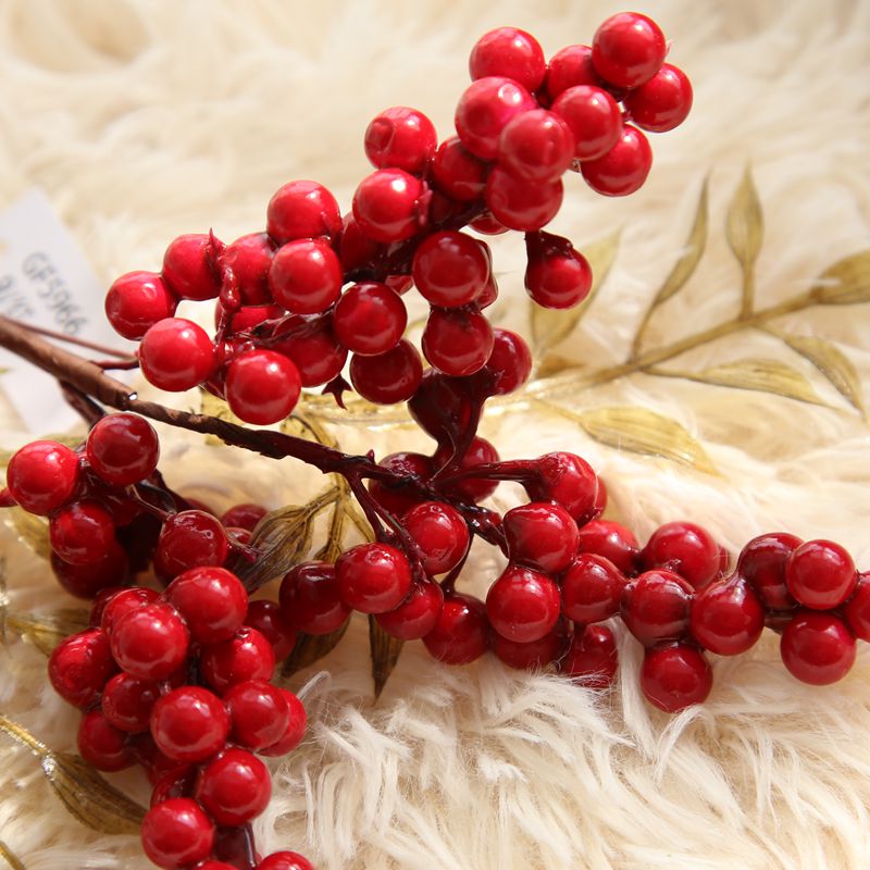 Christmas Decoration Berry Artificial Flower Fake red berries Flower New Year's decor Tree Artificial berry For Home Decor
