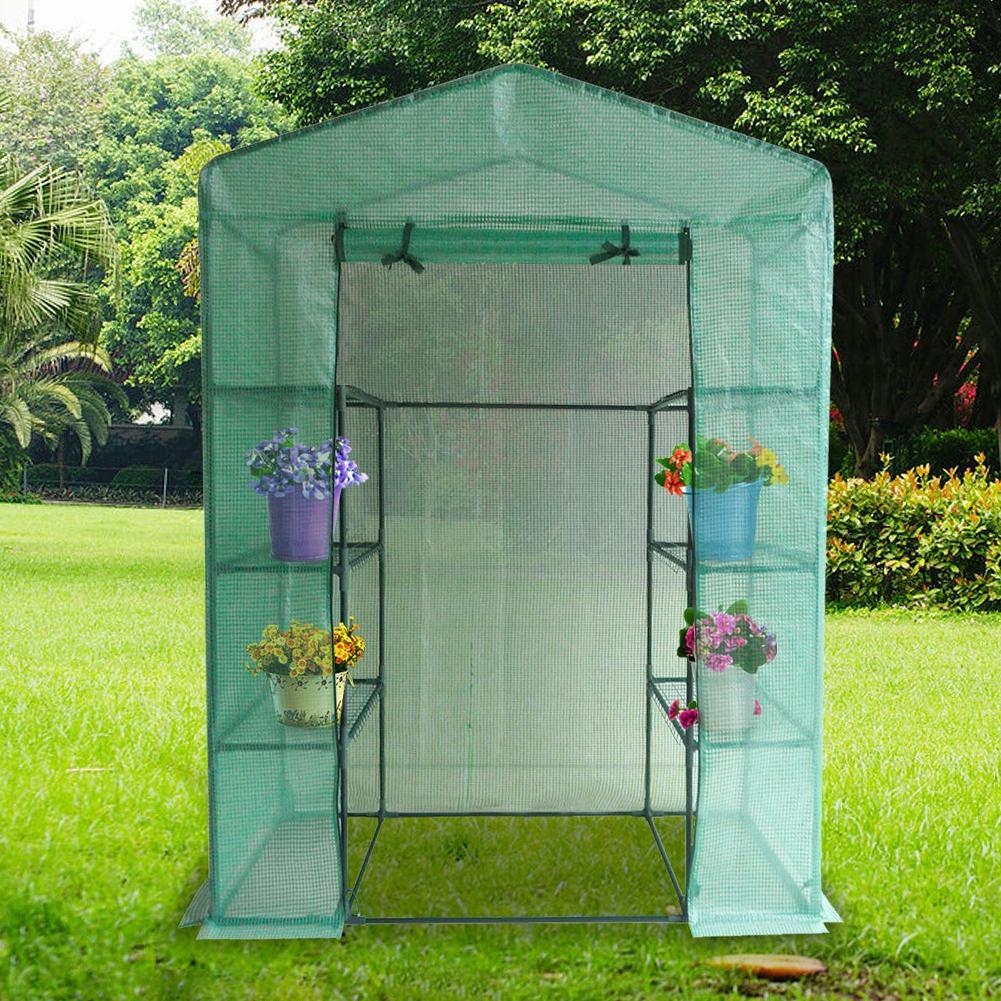 Outdoor Garden Greenhouse Plant Cover Sunscreen Sun Shade PVC Mini Garden Plant Garden Supplies Without Iron Frame