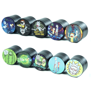 Funny pattern Metal Grinder 4 Layers Herb Crusher Cigarette Accessories Tool Herb Tobacco Grinder