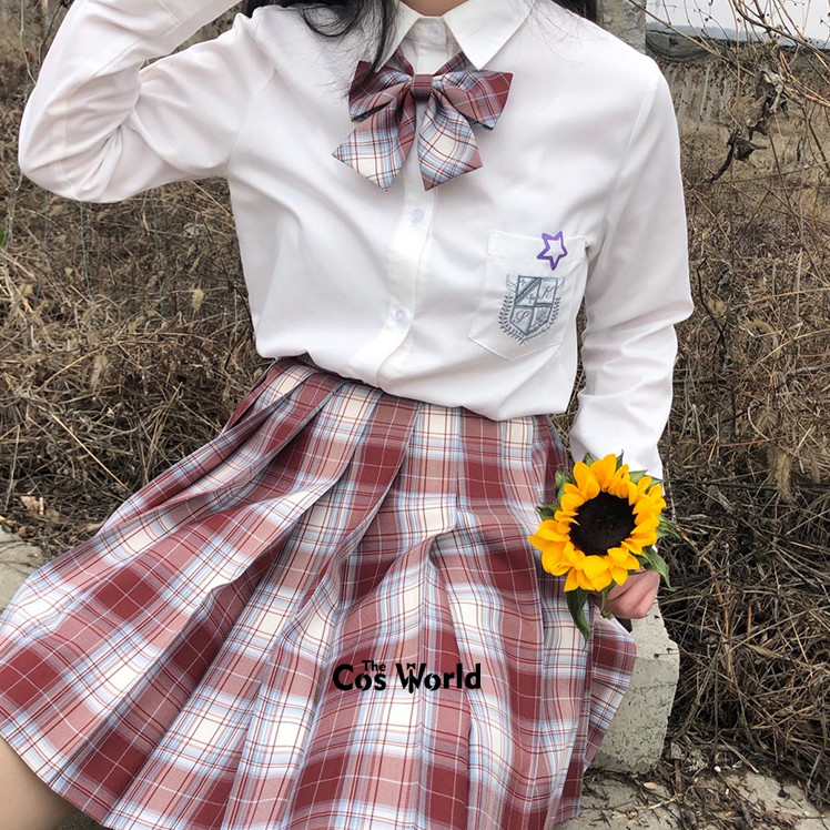 [Goldfish] Girl's Summer High Waist Pleated Skirts Plaid Skirts Women Dress For JK School Uniform Students Cloths
