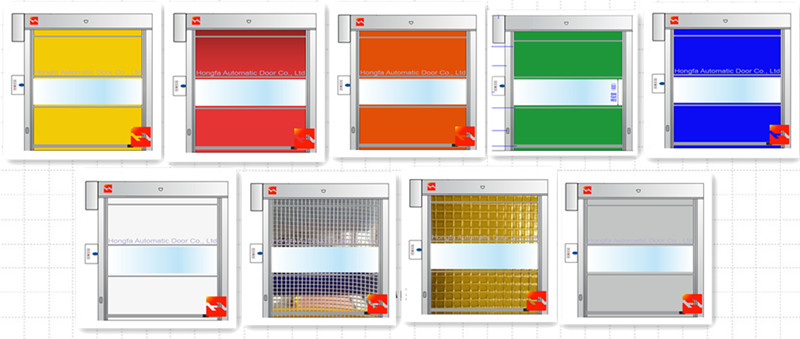 PVC roll up door color option