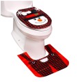 Christmas Santa Decoration Toilet Seat Cover And Carpet Cover Combination New Year Xmas Toilet Cover 112