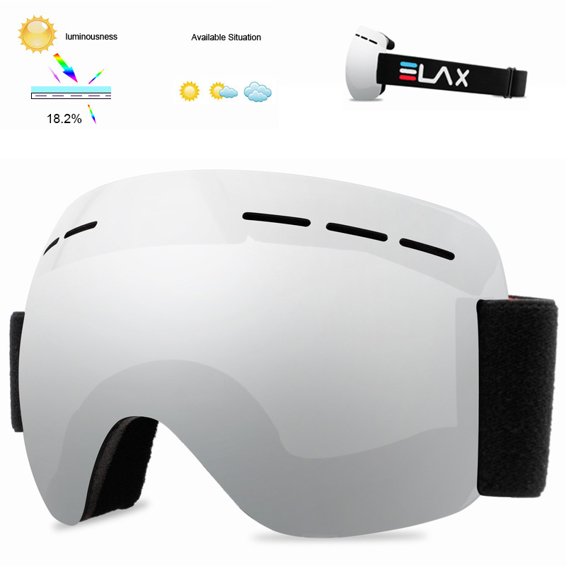 ELAX Ski Goggles UV400 Big Ski Mask Glasses Skiing Snow Snowboard Goggles Women Men Snowmobile Eyewear