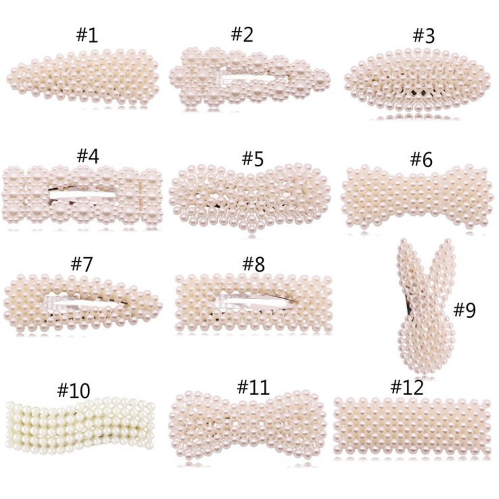 Fashion Metal Pearl Hair Clips Decorations Women Hairpins Hair Barrettes Floral Girls Headwear Clamps Styling Accessories