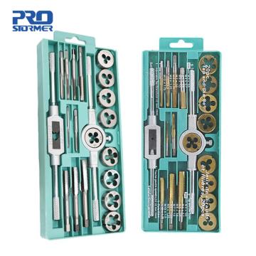 20pcs Tap And Die Set Hand Tools Metric Thread Tap And Die Adjustable M3-M12 Tap Wrench By PROSTORMER