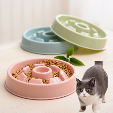 Portable Dog Feeding Bowl Slow Down Eating Food Prevent Obesity Plastic Anti-choke Pet Healthy Plate Non-slip Pet Food Container