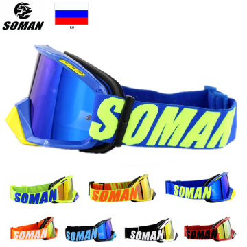 SOMAN Motorcycle Glasses Mx Goggles Outdoor Sprot Lunette Ski Off Road Antiparras Motocross Eyewear Gogle Motocyklowe Gafas Moto