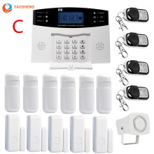 LCD Dispaly Wired Wireless Home Security Alarm System Intercom Remote Control Autodial IOS Android APP Control GSM Alarm Kit