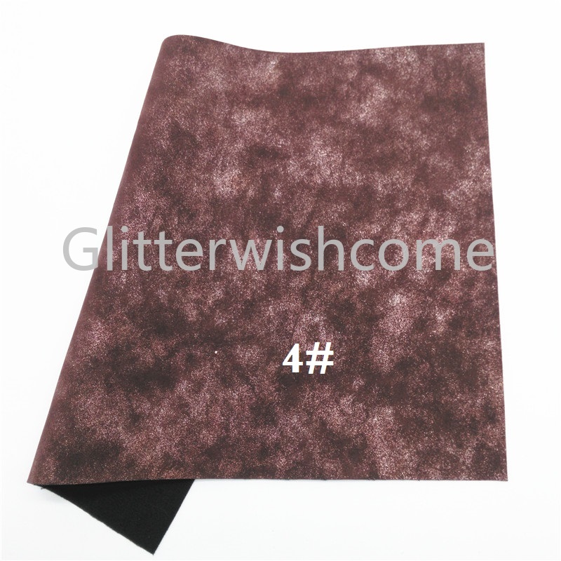 Glitterwishcome 21X29CM A4 Size Vinyl For Bows Metallic Vintage Synthetic Leather Faux Leather Sheets for Bows, GM739A