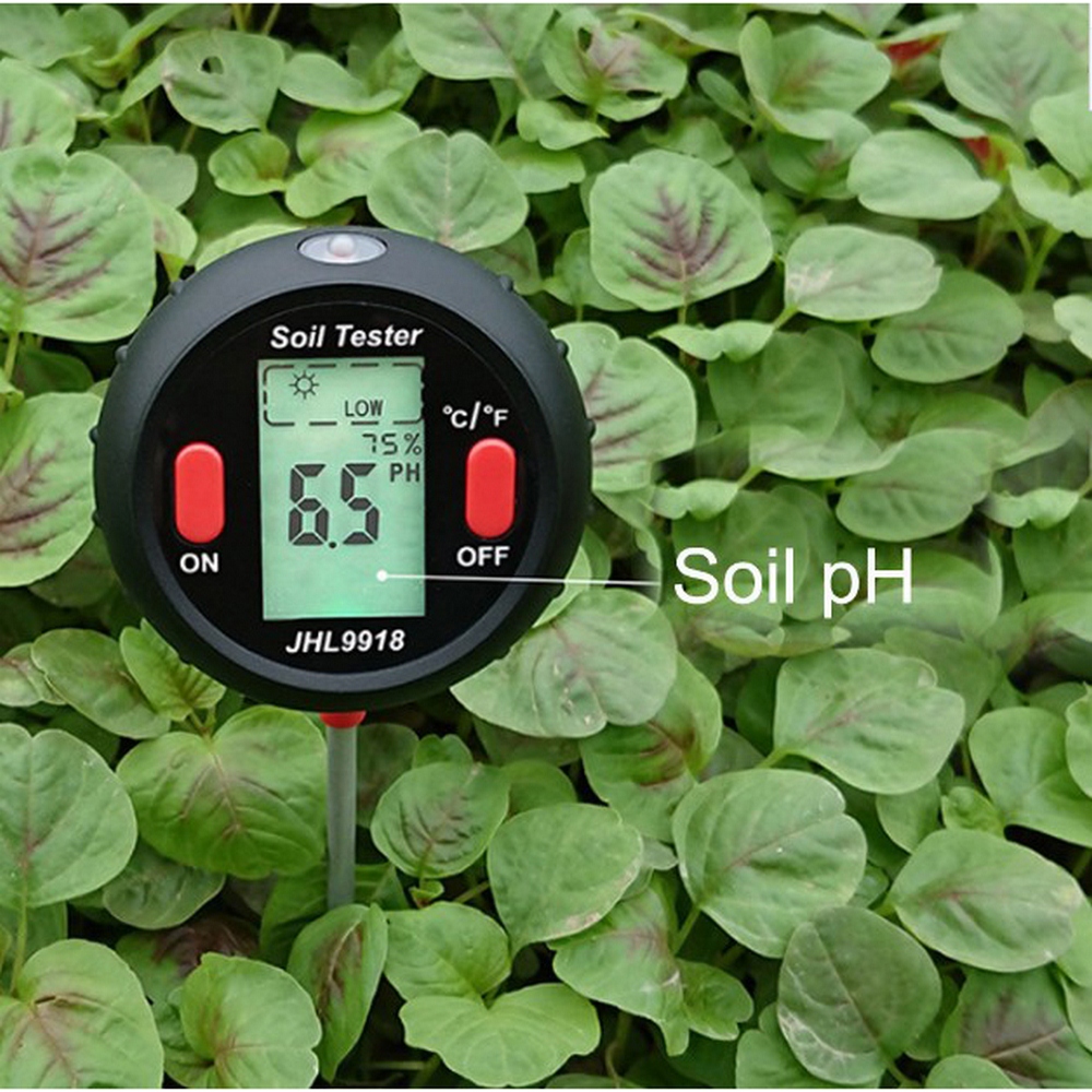 5in1 LCD Soil Detector Mini Soil Moisture Meter PH Meter Multifunctional Meters Acidity Moisture Meter Sunlight Temperature Test