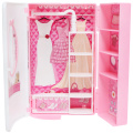High Quality Doll Wardrobe for Barbie Doll Movable Portable DIY Furniture Dress Clothes Doll Accessories Playhouse Kids Toy
