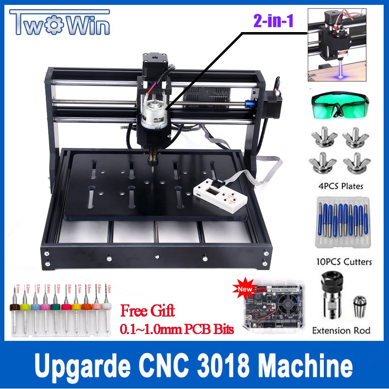 15W Upgraded Control Board DIY CNC 3020 Engraving Machine Wood Router Cutter Laser Engraver GRBL Control With Offline Control