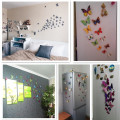 3D Butterfly Wall Stickers Home Decor Sticker on The Art Wall Decal Mural for Vintage Home Appliances Kids Rooms Fridge Stickers