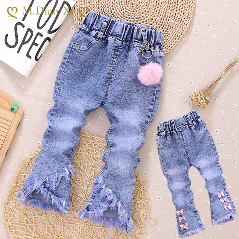 Fall Fashion Pants Girls Jeans Toddler Trousers Baby Clothes Kids Denim Girls Pants Bottom Jean Fille Children Clothing 6M-7T