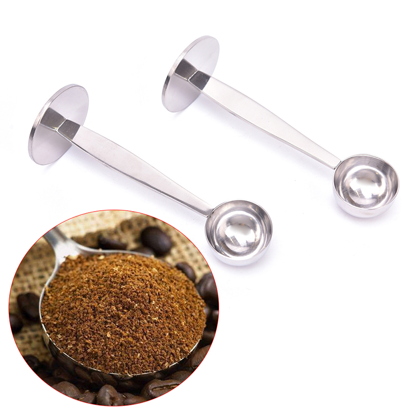 Coffee Tampers Measuring Spoons Stainless Steel Stand Coffee Spoon Powder Measuring Tamper Spoon Coffeeware Coffee & Tea Tools