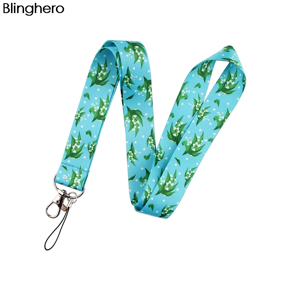 20pcs/lot BH1126 Blinghero Small Fresh Flower Cartoon Animals Neck Strap for key ID Card Gym Phone Badge DIY Hang Rope Lanyard