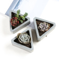 Triangular Cement Flowerpot Silicone Mold Succulent Plants Concrete Molds Handmade Clay Crafts Mould For Home Decoration