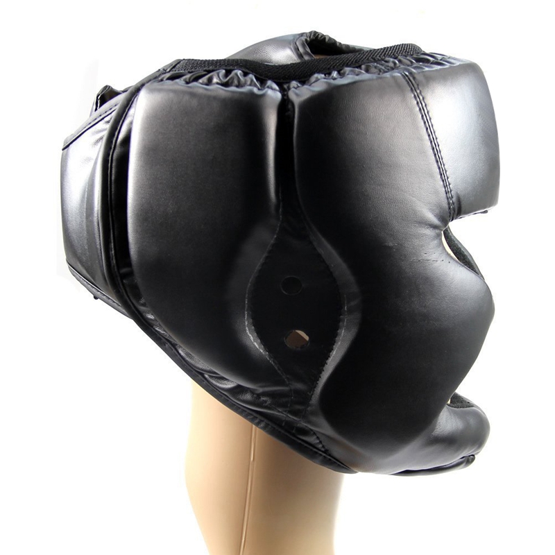 Black Good Headgear Head Guard Training Helmet Kick Boxing Protection Gear