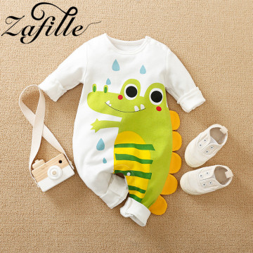 ZAFILLE Cute Baby Boy Clothes Cartoon Dinosaur Baby Romper 2021 Baby Winter Overalls For Newborn Baby Girl Clothes Kids