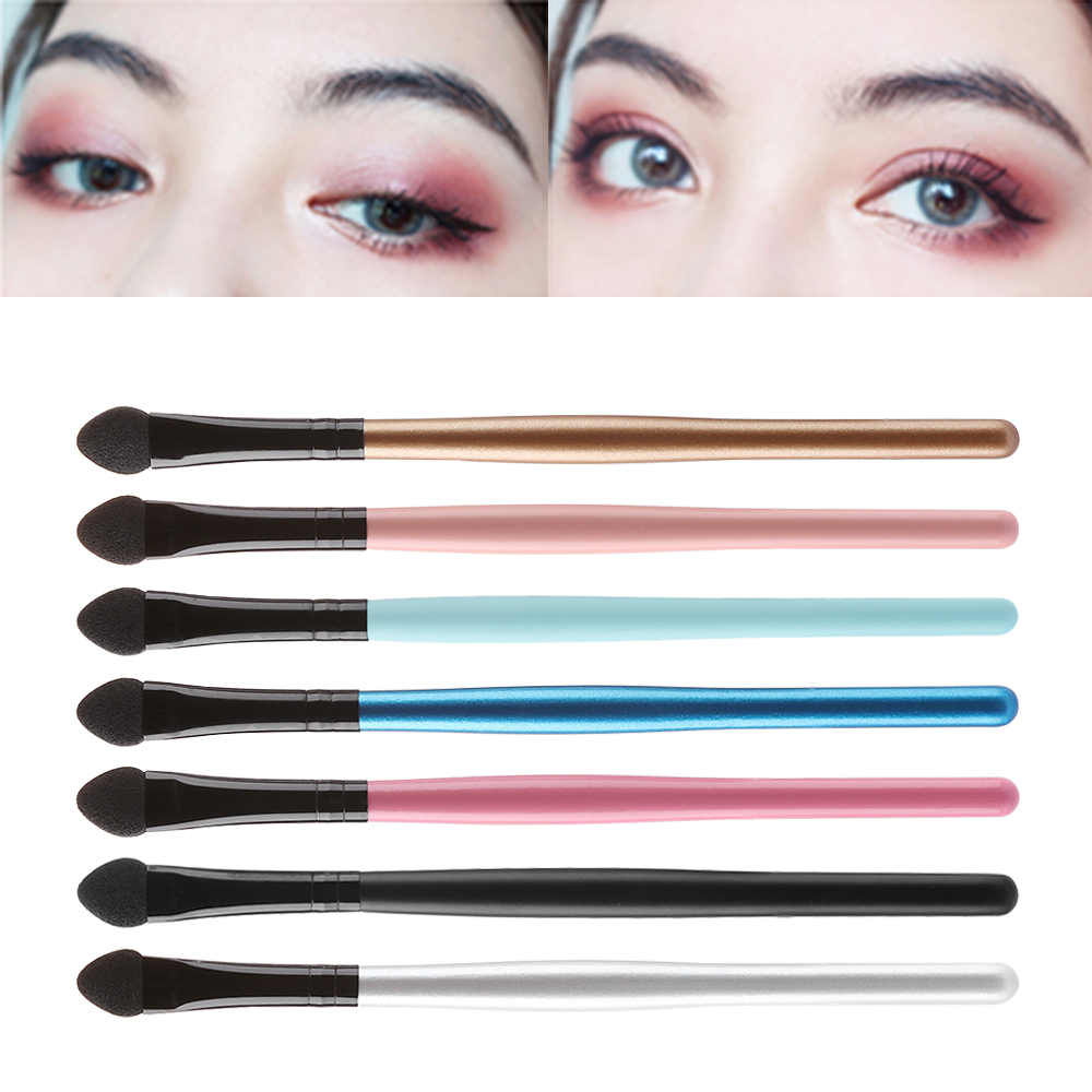 1Pc New Portable Eye Shadow Eyeliner Eyebrow Lip Brush Eyeshadow Sponge Brush Stick Applicator Eyes Makeup Cosmetic Tool Sponge