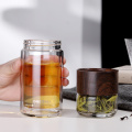 Glass Water Bottle Double Wall Glass Bottle Tea Water Separation Glass Mugs Creative Drinking Cup 380ML 220ML 200ML