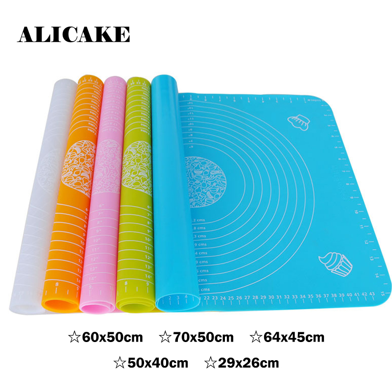 60cm*50cm Silicone Baking Mats Big Size Bakeware Durable Safe for Baking Pastry Tools Dough Fondant Cookies Making Tools