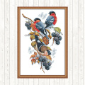 Bird and Blackberries Cross Stitch Package DIY Crafts 14ct 11ct Count Print Canvas Embroidery Kit Needlework Embroidery Patterns