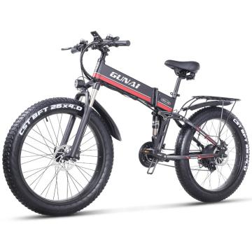 GUNAI Electric Bicycle 1000W Motor E-Bike with LCD Display and 48V12Ah Removeable Lithium Battery