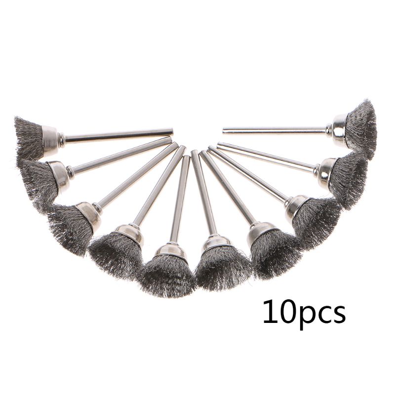 10pcs Dremel Electric Tool Steel Wire Wheel Brushes Cup Rust Dremel Accessories Rotary Tool for The Engraver Abrasive Materials