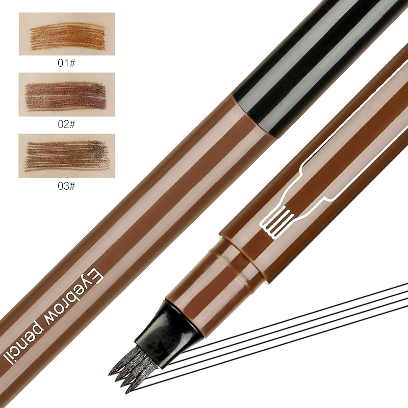Micro blading Eyebrow Pen Waterproof Fork Tip Eyebrow Tattoo Pencil Professional Fine Sketch Liquid Eyebrow Eye Brow