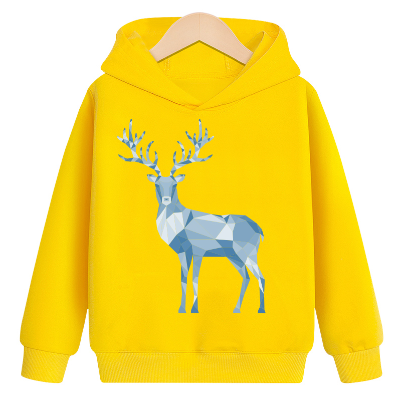 Sweatshirts Hoodies Cartoon Clothing Toddlers Teenage Boys Girls Kids Unisex Children Tops Clothes Clothing Print Deer Autumn